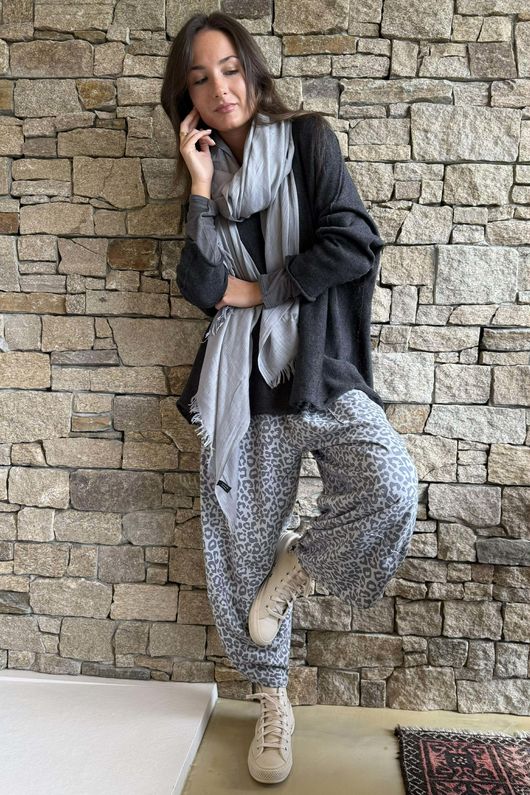 Conrad Slouch Cotton Knit Charcoal